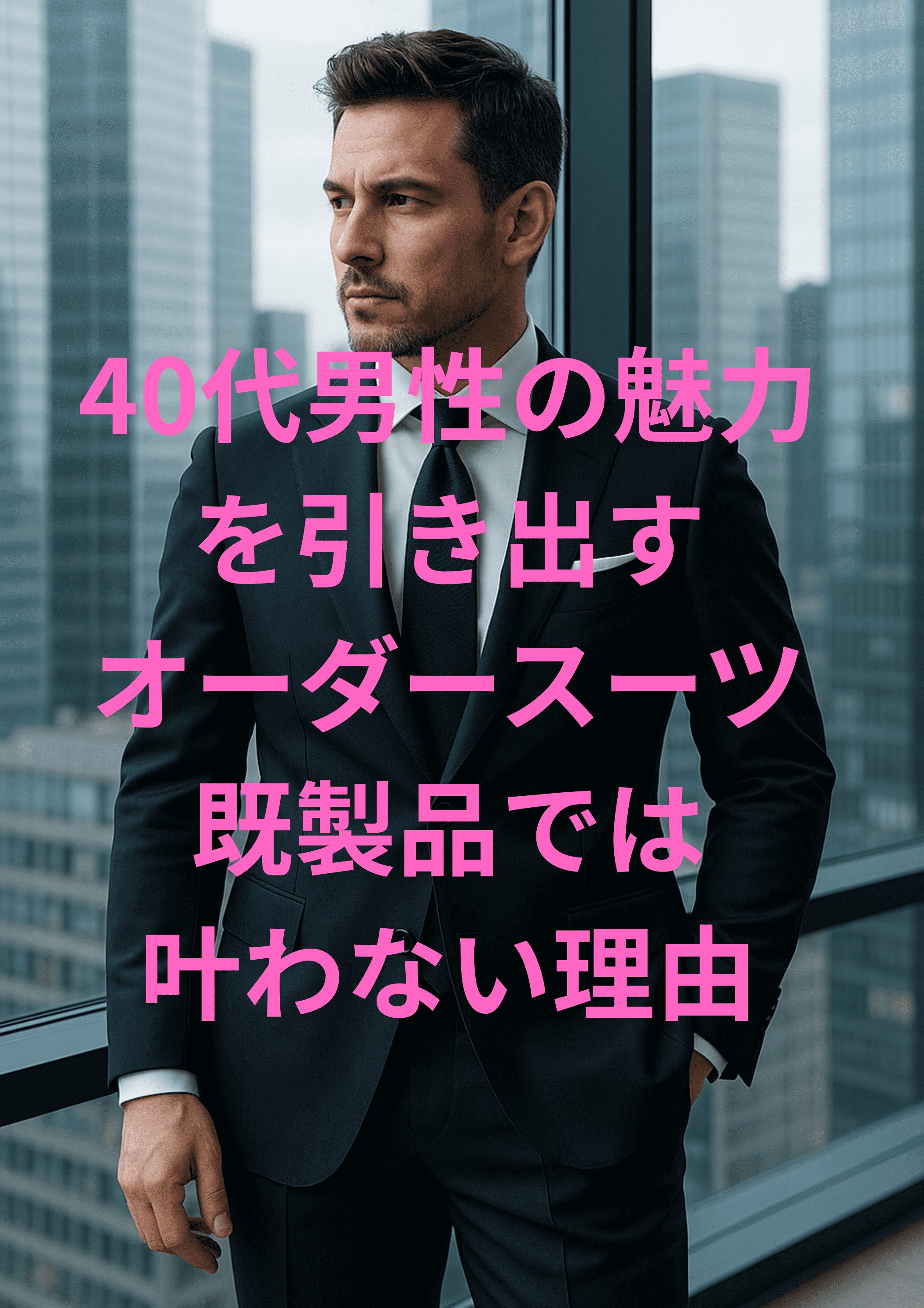 40代男性の魅力を引き出す オーダースーツ 既製品では 叶わないイメージ