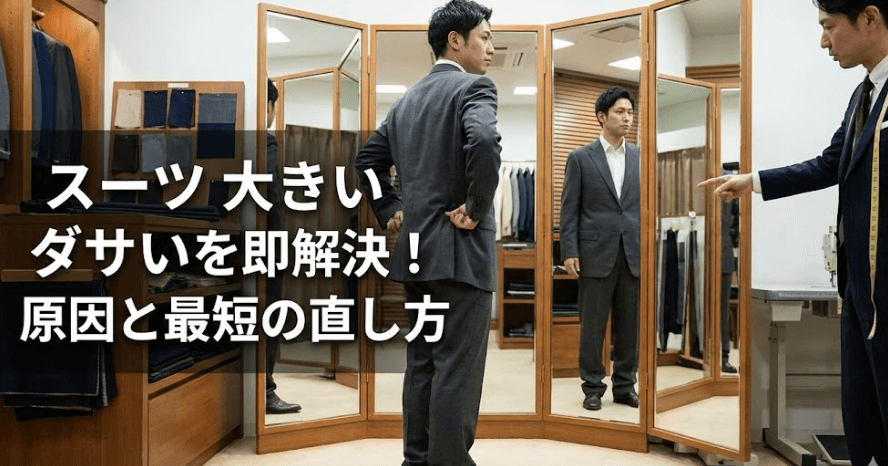 スーツ 大きい ダサいを即解決！原因と最短の直し方