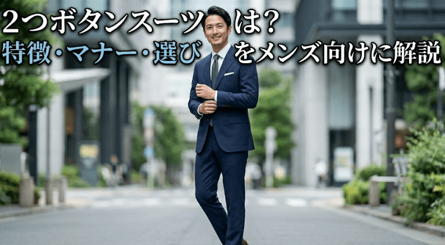 2つボタンスーツとは？特徴・マナー・選び方をメンズ向けに解説