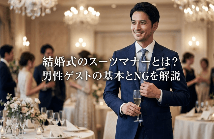 結婚式のスーツマナーとは？男性ゲストの基本とNGを解説