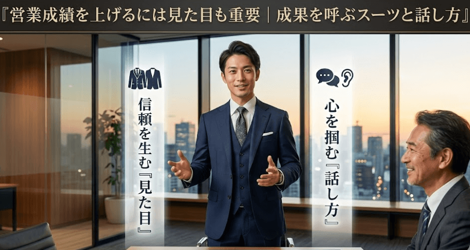 営業成績を上げるには見た目も重要｜成果を呼ぶスーツと話し方