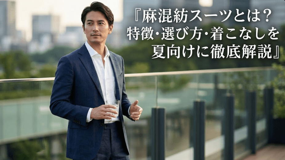 麻混紡スーツとは？特徴・選び方・着こなしを夏向けに徹底解説