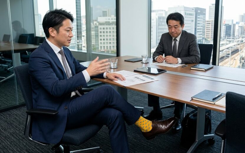 靴下が見えるイメージ