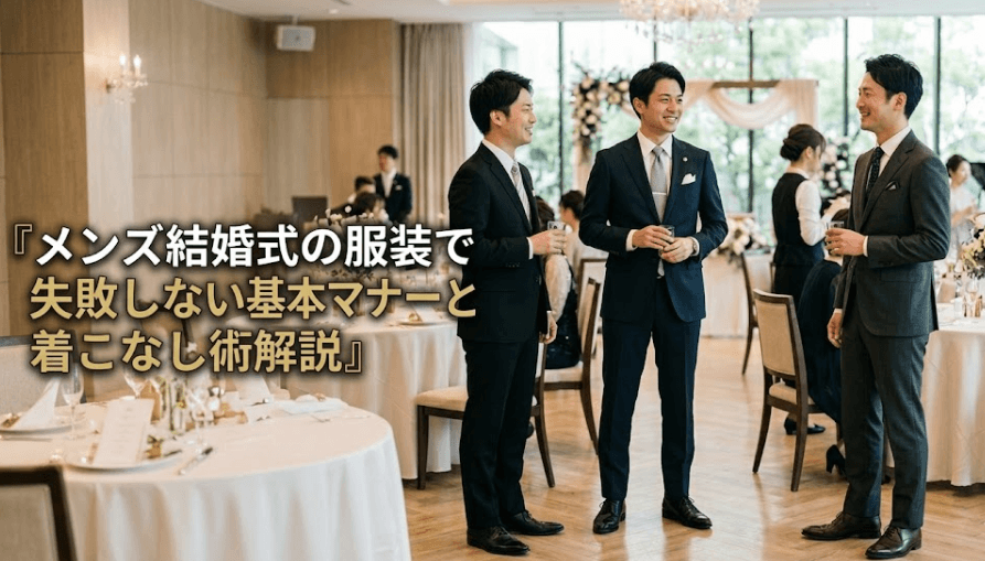 メンズ結婚式の服装で失敗しない基本マナーと着こなし術解説