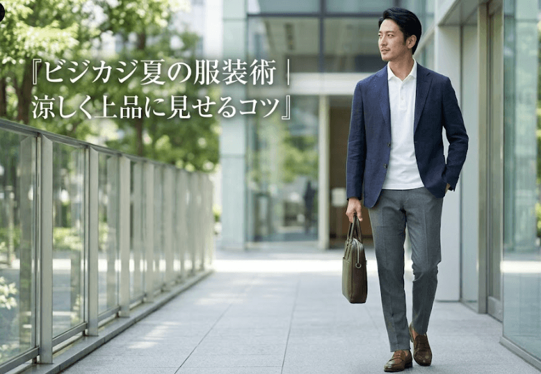 ビジカジ夏の服装術｜涼しく上品に見せるコツ