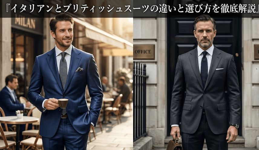 イタリアンとブリティッシュスーツの違いと選び方を徹底解説 